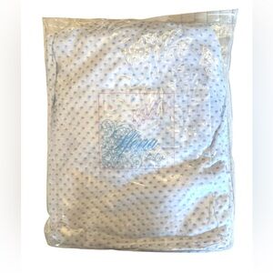 Sferra Blue Polka Dot Crib Skirt Bedding Set